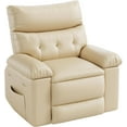 thumbnail image 1 of Garvee Oversized Electric Recliner Chair, 27" Width, 360° Rocker Swivel Recliner, Beige, 1 of 10