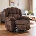 thumbnail image 1 of Garvee Oversized Recliner Chair for Adults, 150° Manual Recliner Nursery Chairs, for Living Room & Bedroom, Brown, 1 of 7