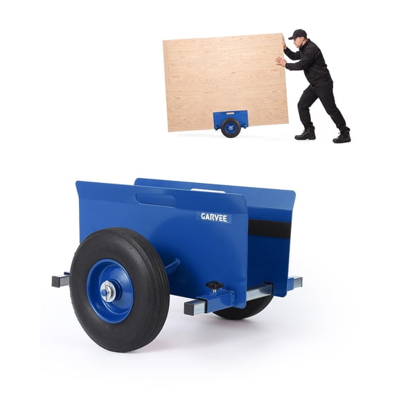 Garvee Panel Dolly, 700 lbs Load Capacity, Drywall Mover with 8 Inch Rubber Wheels, Blue