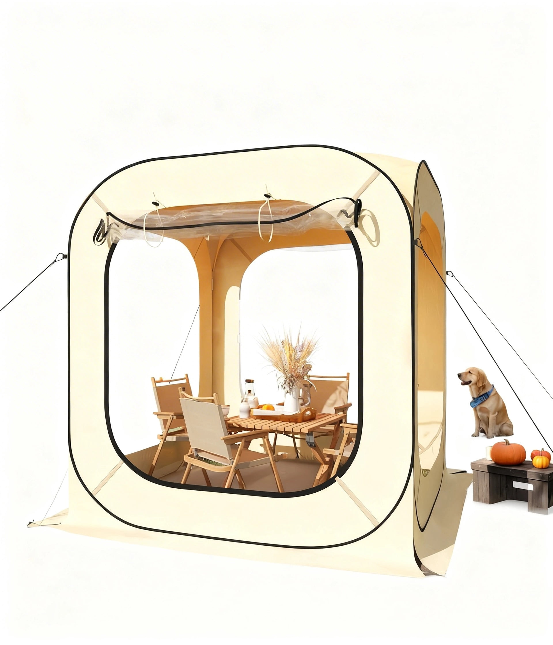 TecTake Tente Pop-up Pour Enfants – 3 Pièces (cube, Pyramide, Tunnel) – 200 Balles Incluses – Sac De Transport – Intérieur/extérieur – Dès 3 Ans
