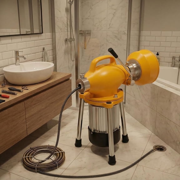 Garvee Professional Electric Drain Cleaning Machine, Sewer Snake Auger 400RPM with Auto-Feed, 66ft & 16ft Cables & 6 Cutters for 3/4"-4" Pipes, Drain Cleaner for Sink Toilet
