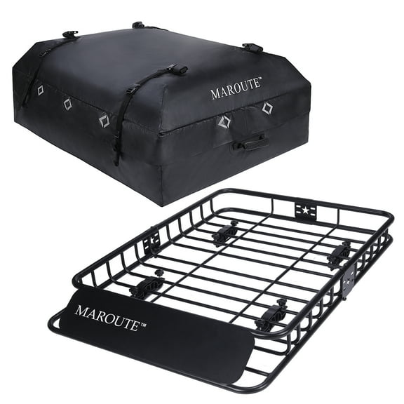 Garvee Roof Rack Carrier Basket Universal 51" X 36" X 5" Rooftop Cargo Carrier Basket Car Luggage Holder Universal for SUV Cars- 200 lb. Capacity (ROOF Basket+ Bag)