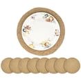 thumbnail image 1 of Garvee Set of 8 Round Jute Placemats 12 Inch Handwoven Natural Jute Table Mats, Rustic Farmhouse Table Decor for Dining Table, Kitchen, Wedding, Holiday Party, 1 of 7