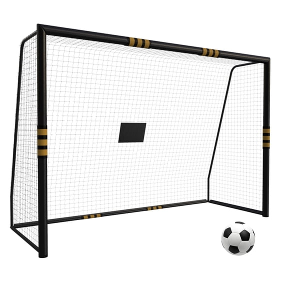 Garvee Soccer Goal for Backyard, 8x5.3 Ft Metal Soccer, Soccer net with anti-collision pearl foam, Easy Assemble, Weatherproof Foam Padded Goal Post, Adults