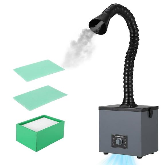 Garvee Solder Fume Extractor - Powerful 100W Suction, Low-Noise, 3-Stage Filtration System for Engraving Cutting, Soldering Iron, 3D Printing, Nail Salon, 99.9% Purification Rate