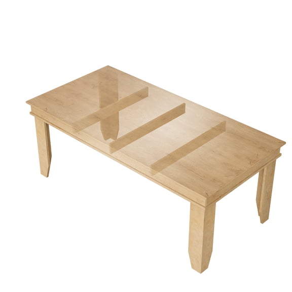 Garvee Spacious 71" Farmhouse Dining Table for 6-8 – Rustic Sturdy Wood Rectangle with Sturdy L-Shaped Legs – Ideal for Family Gatherings – Durable Kitchen & Dining Furniture – Light Oak Color