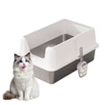 thumbnail image 1 of Garvee Stainless Steel Cat Litter Box, with Scoop, 23.62 x 15.74 x 12", White, 1 of 7