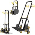 thumbnail image 1 of Garvee Stair Climbing Cart, Heavy-Duty Stair Climbing Hand Truck with Telescoping Handle & 6 Wheels, 440 Lb Capacity, Dolly Cart for Home, Moving, Groceries, Warehouse (Black+Yellow), 1 of 7