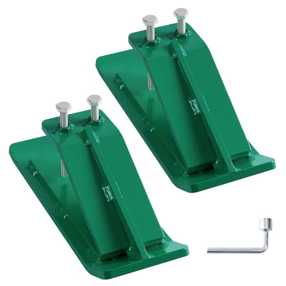 Garvee Tractor Bucket Protector, 2Pcs Ski Edge Protector, Turf Tamer Skid Protector with Grade8.8 Double Nuts and Bolts, Heavy Duty Steel for Snow Removal Spreading Gravel, Green