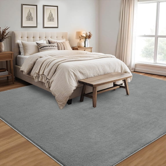 Garvee Ultra Soft Area Rug, 10'x13' Fluffy Area Rug Non Slip Rug for Living Room Bedroom Home Decor Carpet, Gray