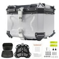 thumbnail image 1 of Garvee Universal Motorcycle Top Case 55L Aluminium Alloy Waterproof Motorcycle Luggage Top Case with Security Lock & Hardware Kit & Baseplate, 1 of 7