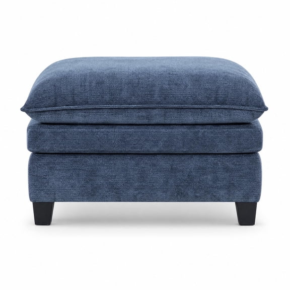 Garvee Velvet Storage Ottoman with Hidden Storage, 37 Inch Rectangular Foot Rest Stool with Lift-Up Lid for Living Room Bedroom, Blue