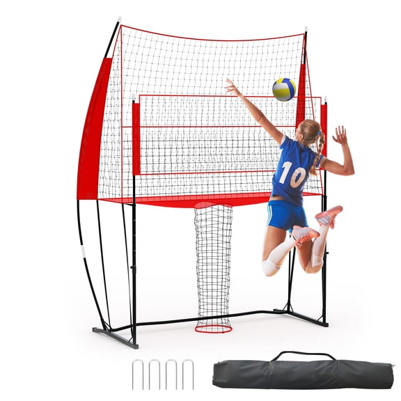 Garvee Volleyball Net System 8x11 Ft, Adjustable Height, Portable & Durable Net Set with Carrying Bag, Quick Assembly for Outdoor Indoor Practice