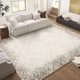 thumbnail image 1 of Garvee 6'x9' Washable Area Rug, Modern Abstract Bordered Rug Non-Slip Stain-Resistant Soft Accent Rugs Carpet for Living Room Bedroom Home Office, Coffee, 1 of 7