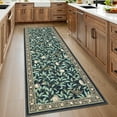 thumbnail image 1 of Garvee Washable Runner Rug 2x6 Botanical Print Rugs Living Room Rugs, Farmhouse Non-Slip Indoor Rug Soft Stain Resistant Carpet for Entryway Laundry Room Bedroom, Dark Blue, 1 of 8