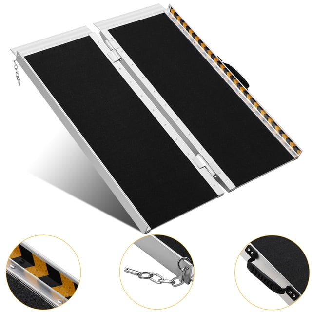 Portable Ramp Systems Garvee Wheelchair Ramps for Home, 2FT Portable Ramp with Non-Slip ...
