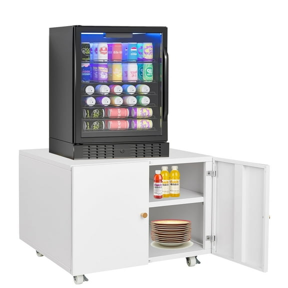 Garvee White Metal Rolling Filing Cabinet and Mobile Printer Stand - 2-Drawer File Cabinet with Adjustable Shelf and Storage on Wheels - Office File Organizer for Home, Apartment, Dorm -White, Small