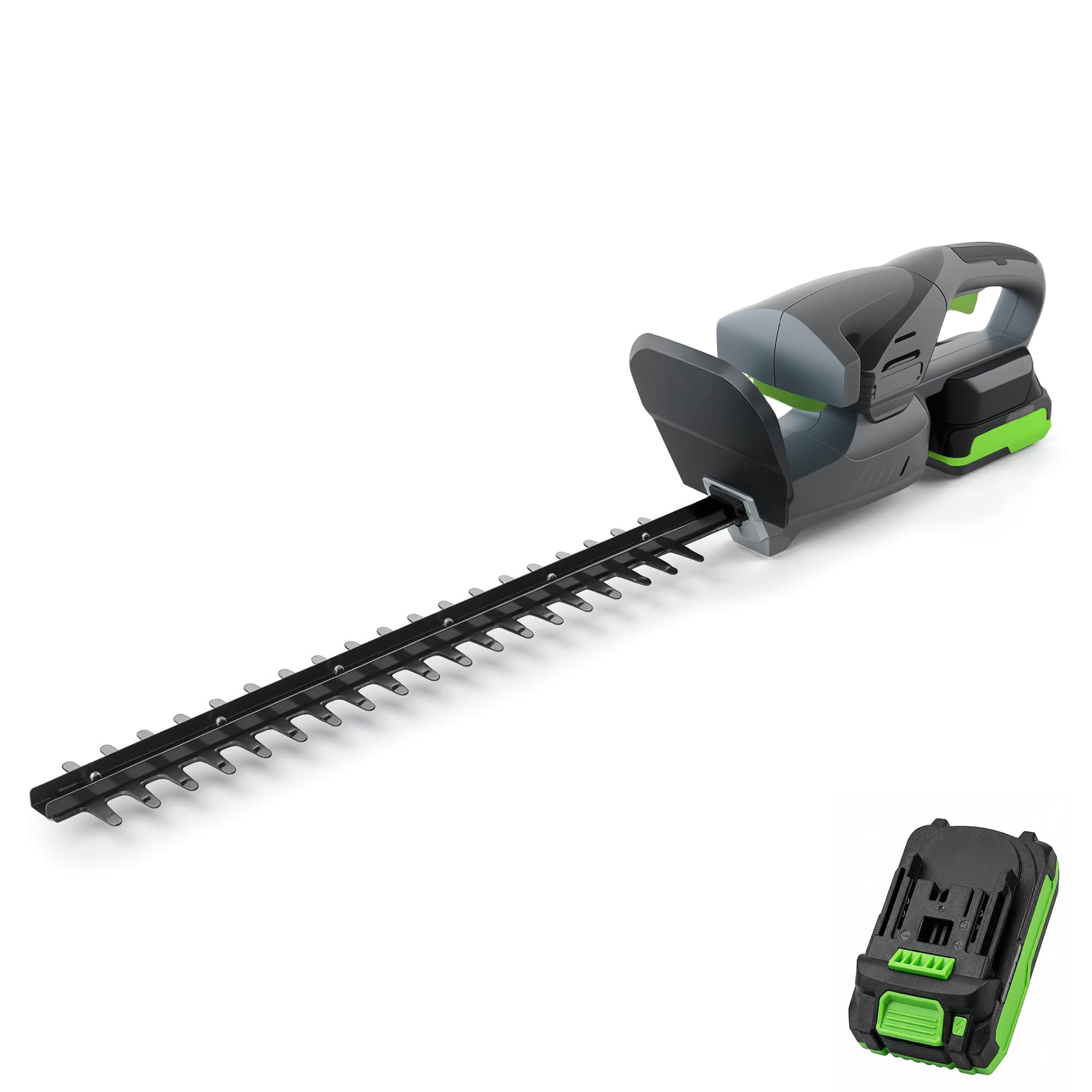 Garvee Wireless Hedge Trimmer - 18V/20V Rechargeable Battery, 16.5''–18'' Dual Action Carbon Steel Blades, 0.63" Cut Capacity, 1500RPM High-Speed Motor, Lightweight Handheld Shrub