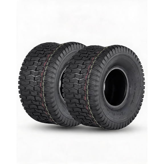 GarveeHome 20x10.00-8 Turf Tires 2 Pack, 4PR Heavy Duty Tubeless NHS Off-Highway Lawn Mower Tires Replacement for Riding Mower, Garden Tractor, Golf Cart and Utility Vehicle