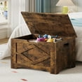 thumbnail image 1 of GarveeHome 23.6" Storage Chest, Wooden Storage Bench with Safety Hinge, Easy Assembly, Large Toy Chest for Entryway, Living Room, Bedroom, 1 of 6