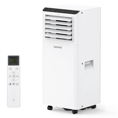 Garvee 8000 BTU Portable Air Conditioner, 4-Mode Quiet AC with Dehumidifier & Sleep Mode, Window Kit, Remote, 24H Timer, White