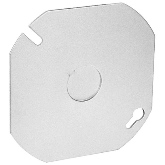 Garvin Industries 54C6, 4"", 1/2"" Knockout, Flat, Octagon, Outlet Box Cover, 1pc