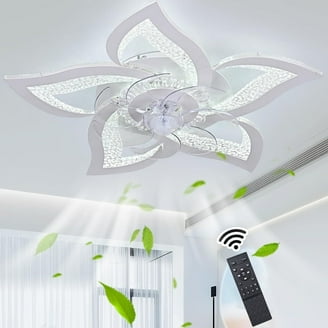 Ceiling Fan with Light,Flush Mount Ceiling fans with Remote