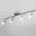 thumbnail image 1 of Garwarm Modern 4-Light Track Lighting Kit, Flush Mount Wall/Ceiling Spot Lights Fixture, LED Track Light with Chrome Flexibly Rotatable Light Head for Kitchen Living Room, 4 X GU10 Bulb (Included), 1 of 18