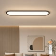 thumbnail image 1 of Garwarm 48W 39.4 in Black Modern Linear LED Ceiling Light with Remote, Dimmable Flush Mount Ceiling Lamp, 3000K-6500K Low Profile Light Fixture for Bedroom, Kitchen, Closet, Hallway, 1 of 20