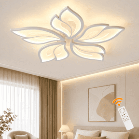 Garwarm 23.6in. Modern White LED Ceiling Light, Dimmable Flush Mount Ceiling Light with Remote, 3000K-6500K Adjustable Ceiling Lamp Fixture for Living Room, Dining Room, Bedroom, Kitchen