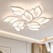 Garwarm 29.5" Modern LED Ceiling Light, 75W Dimmable Flush Mount Ceiling Light with Remote, 3000K-6500K Adjustable Acrylic Ceiling Lamp for Living Room, Dining Room, Bedroom