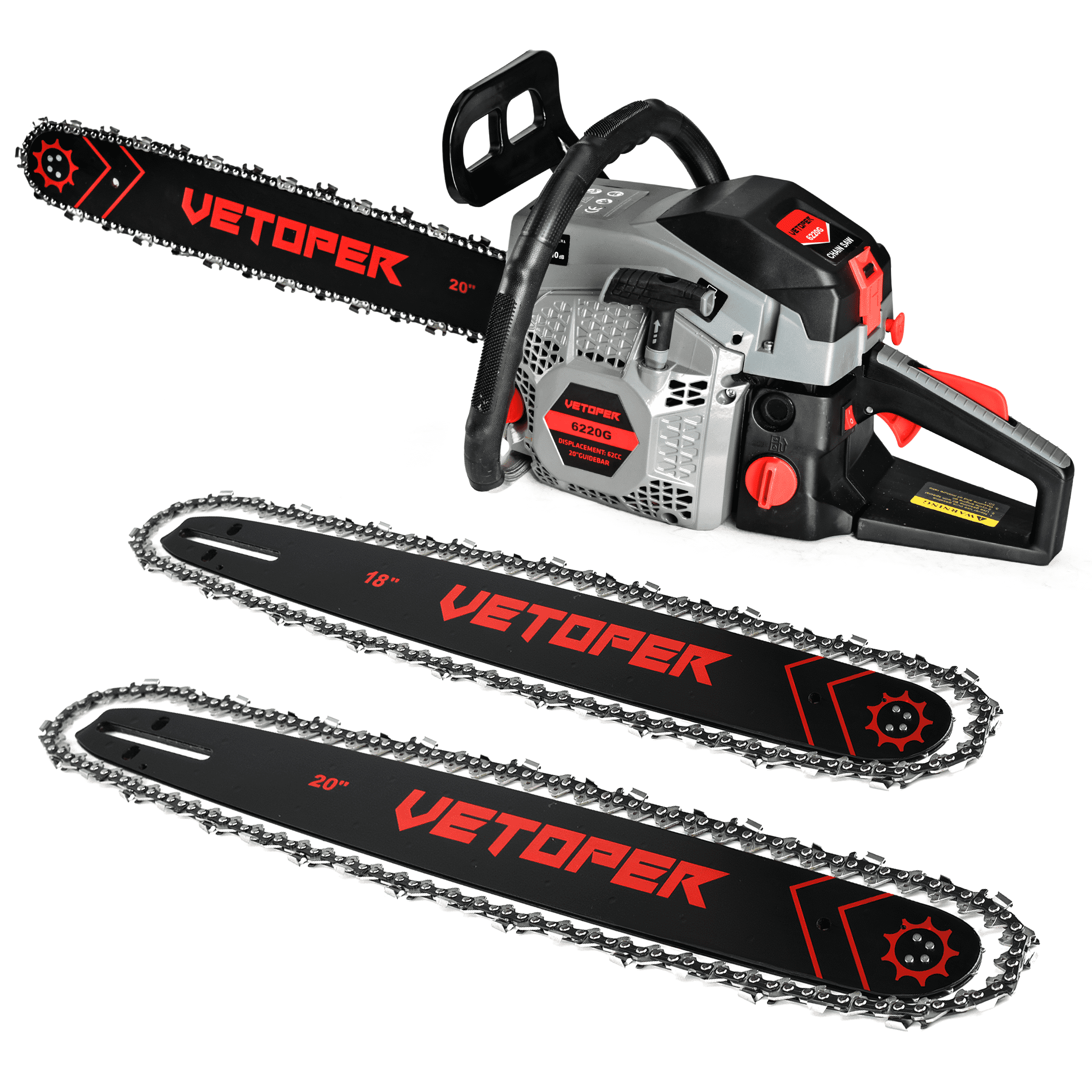 Garwinner Lightweight 58CC Heavy Duty Gas Powered Chainsaw, 2