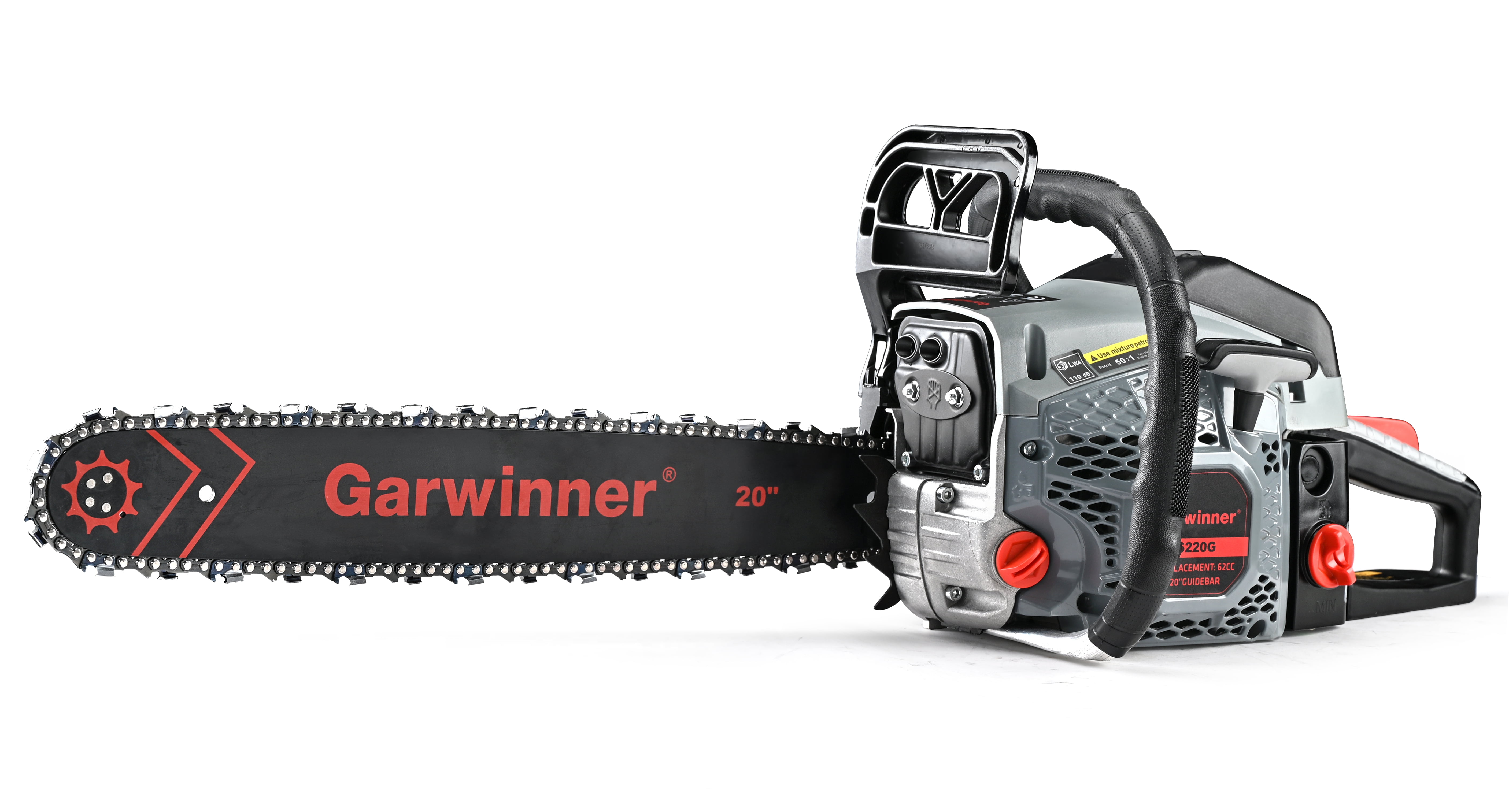 Garwinner Chainsaw Gas Powered 20in. 62CC 2-Stroke Gasoline Chainsaw for  Trees/Farm/Garden 6220G