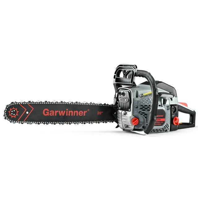 Garwinner Gas Chainsaw 20'' 2-Stroke 62CC Cordless Chainsaw 6220G for Farm, Garden and Ranch for Cutting Wood