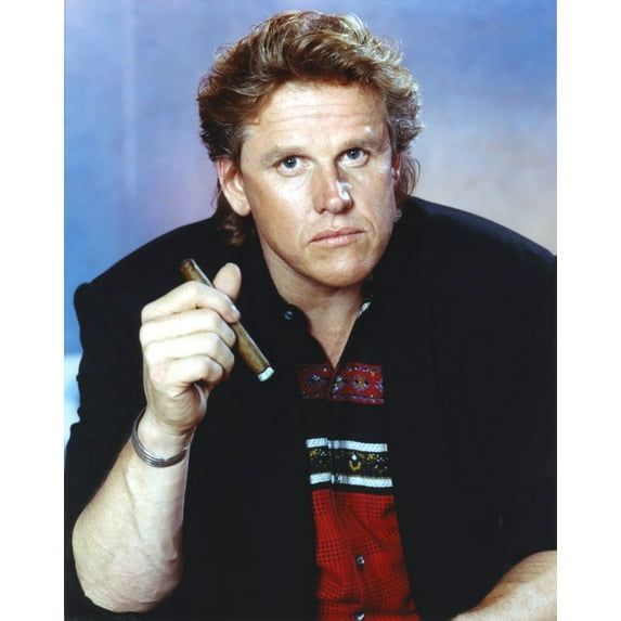 Gary Busey in Black Polo with Cigar Portrait Photo Print (24 x 30)