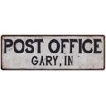 thumbnail image 1 of Gary, In Post Office Metal Sign Vintage 6x18 106180011427, 1 of 1
