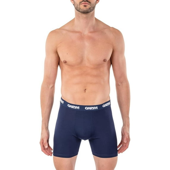 Gary Majdell Sport Men's Microfibre Boxer Brief, Moisture-Wicking Underwear, 4 Pack (Navy, Small)