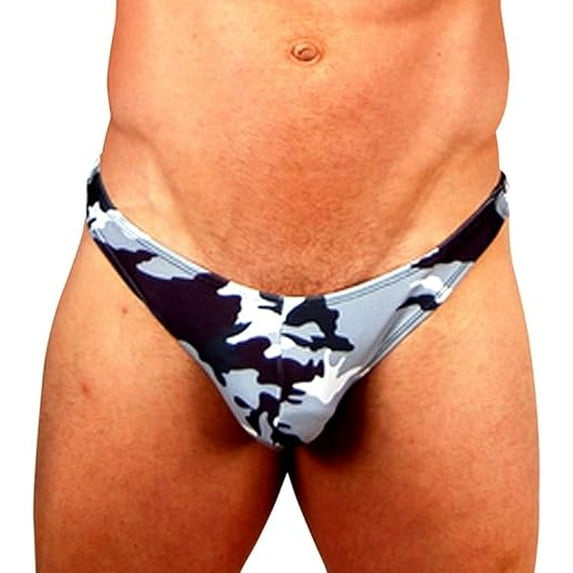 Gary Majdell Sport Mens New Black Camouflage Thong Swimsuit Size Medium