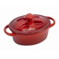 thumbnail image 1 of Gary Valenti V146R 5 x 3.75 in. Mini Cocotte - Oval with Lid, Red, 1 of 1
