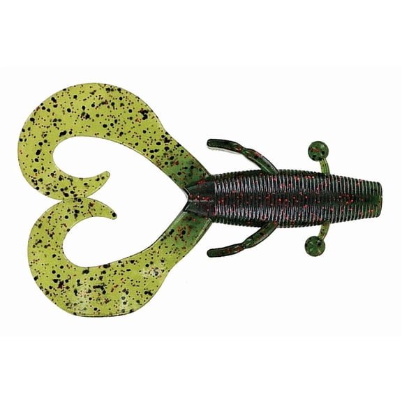 Yamamoto Cowboy Creature Bait, 4", 7pk, Watermelon w/Black Red Flake