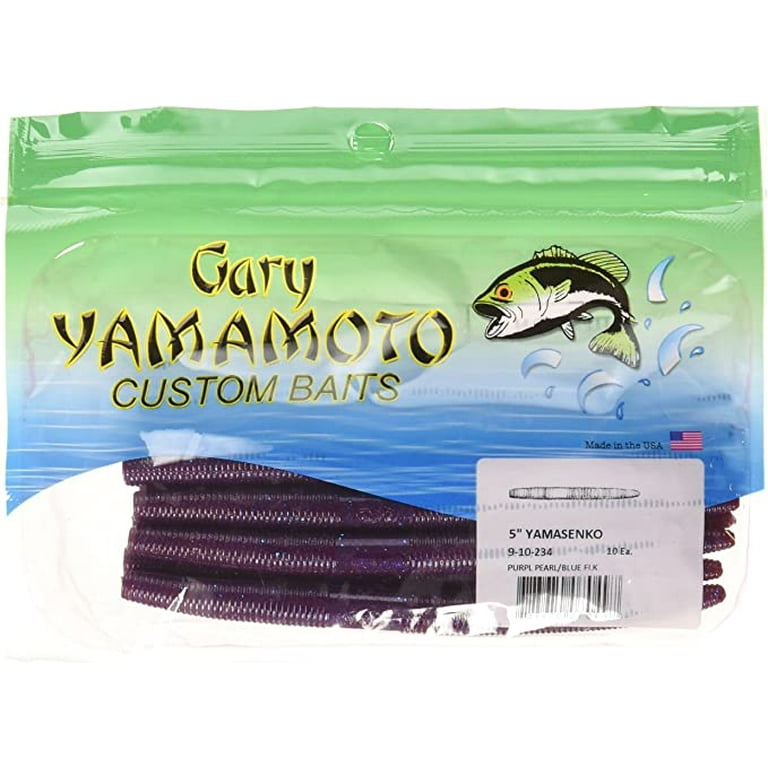 Gary Yamamoto Custom Baits Purple Pearl/Blue Flake 5 Yamasenko 10