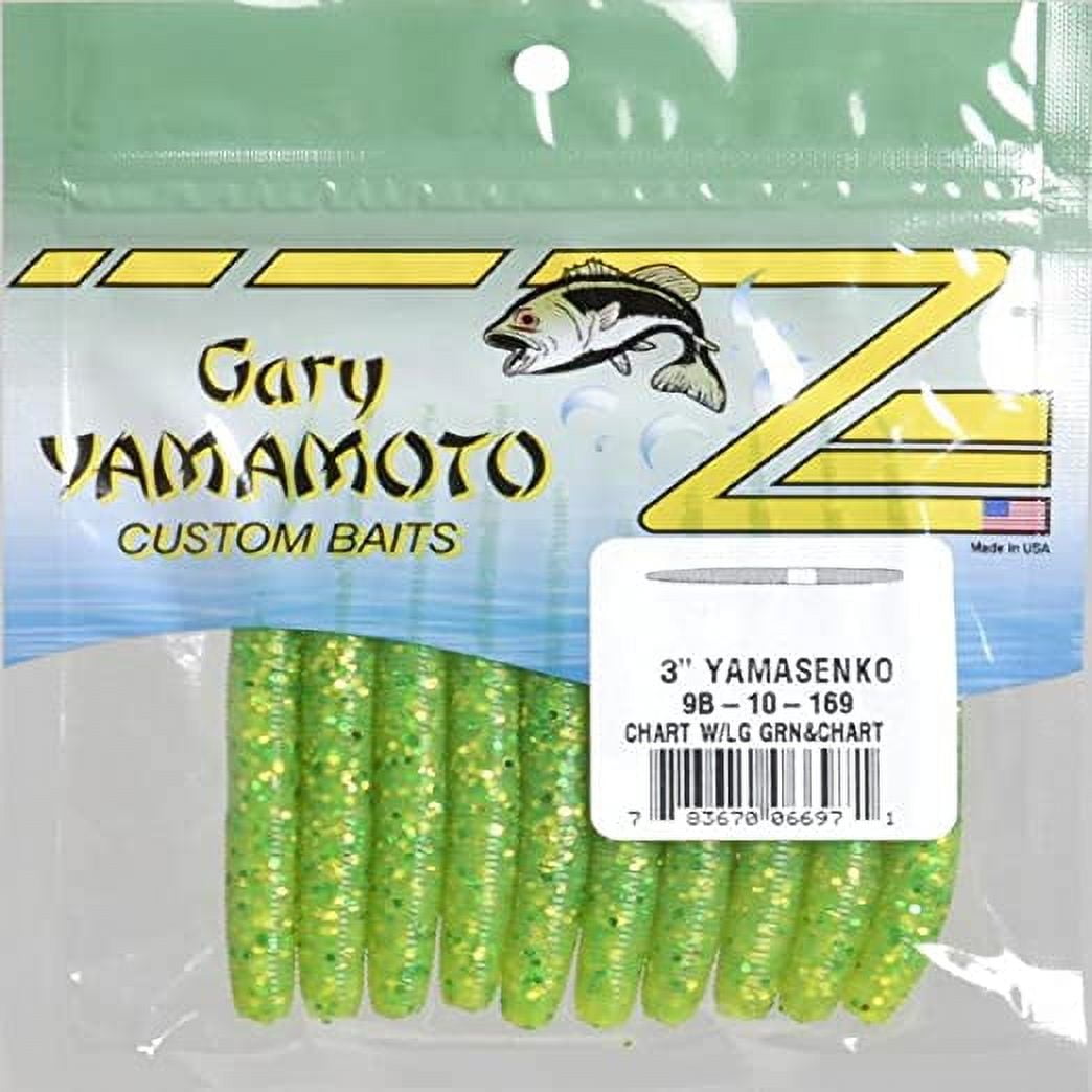 Gary Yamamoto Yamasenko Bait 3 10 Pack Chartreuse Green 9B-10-169