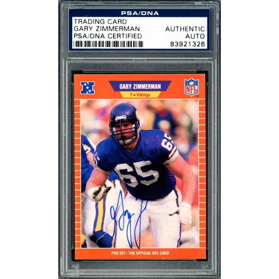 Gary Zimmerman Autographed 1989 Pro Set Card #242 Minnesota Vikings PSA/DNA #83921326