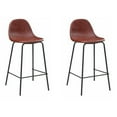 thumbnail image 1 of Gary's Leather Kitchen Island Bar Stool in Red - Set of 2, 1 of 1