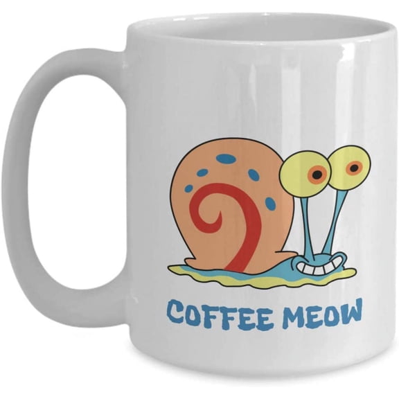 Gary the Snail. Funny Coffee Mug. 15oz White Novelty Mug.