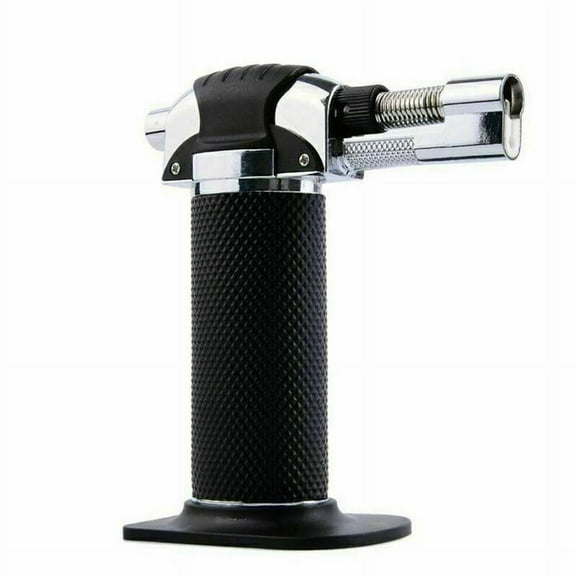 Gas Adjustable Flame Butane Micro Torch Refillable Gas Cigar Lighter Ignition Flashligh Blowtorch for Outdoor Soldering Barbecue
