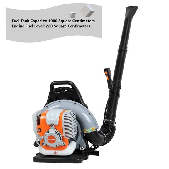 Gas-Backpack-Leaf-Blower-76.5CC | 76.5CC 4 Stroke Backpack Gas Powered Leaf Blower, High Strength Snow Grass Lawn Blower Air Cooling Gasoline for Gutter,Garden,Yard Ora Orange