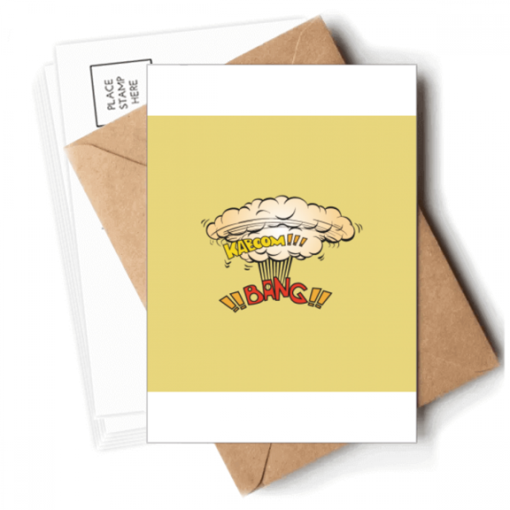 Gas Bang Boom Cloud Art Deco Fashion Postcards Envelopes Blank Note Cards Mailing