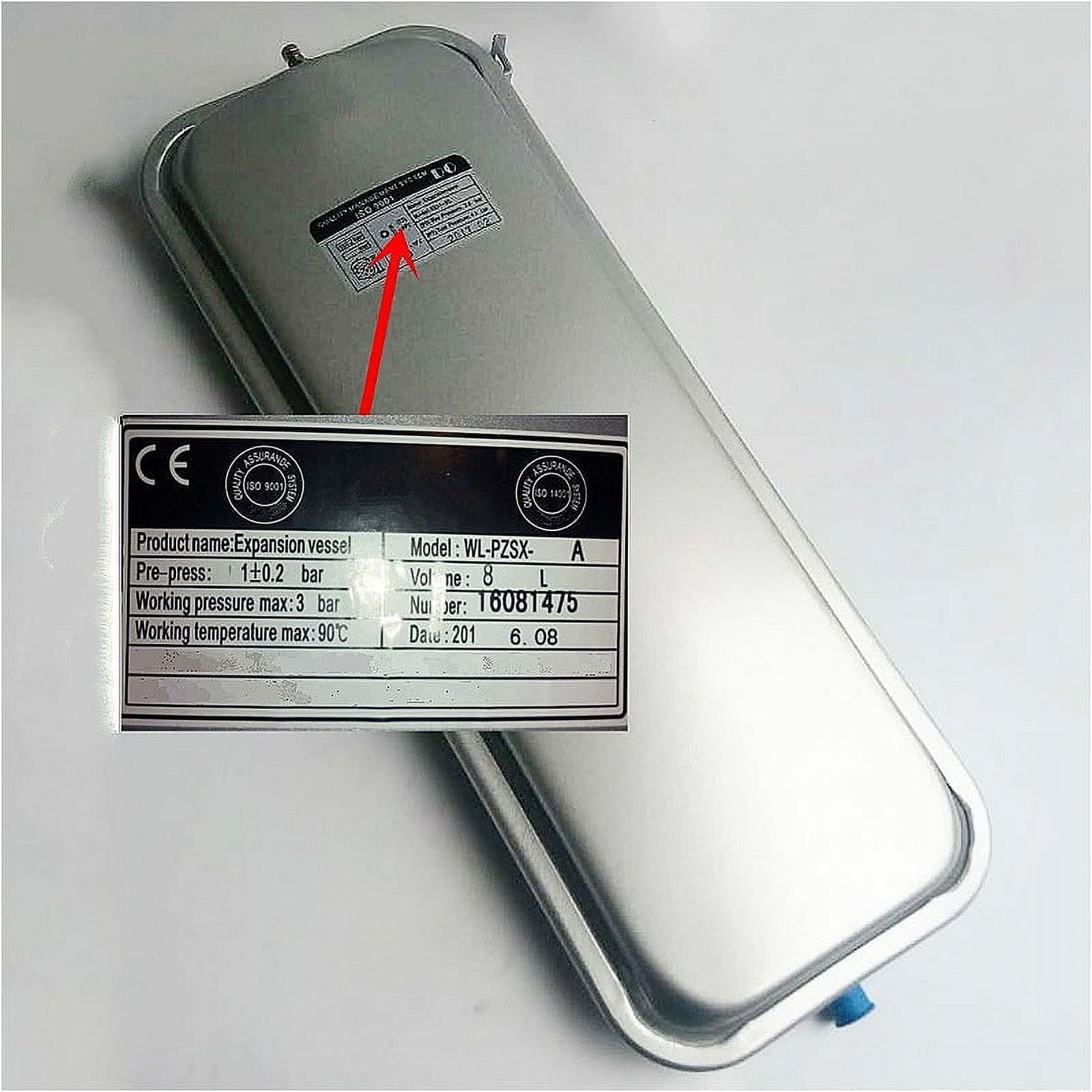 Gas Boiler Expansion Vessel Water Tank Pressure Tank 8 Litre With Hook