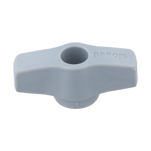 Gas Boiler Water Supply Valve Knob Replacement, Square Pressure Relief Valve Handle, Plastic Control Knob for Enhanced System Safety, to Install for Heating, Gray